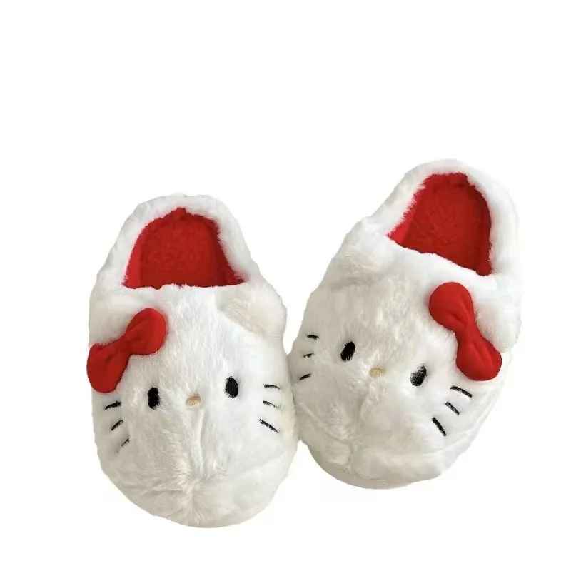 Chaussons Hello Kitty Blanc et Rouge – Ultra douces et confortables