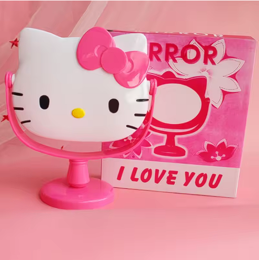 Miroir maquillage Hello Kitty – Compact et rotatif