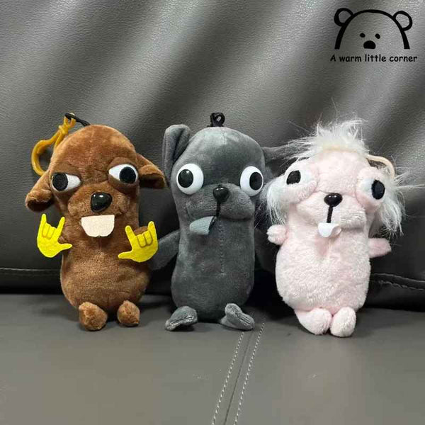 Peluche chien mignon et bizarre – Petit compagnon à emporter partout