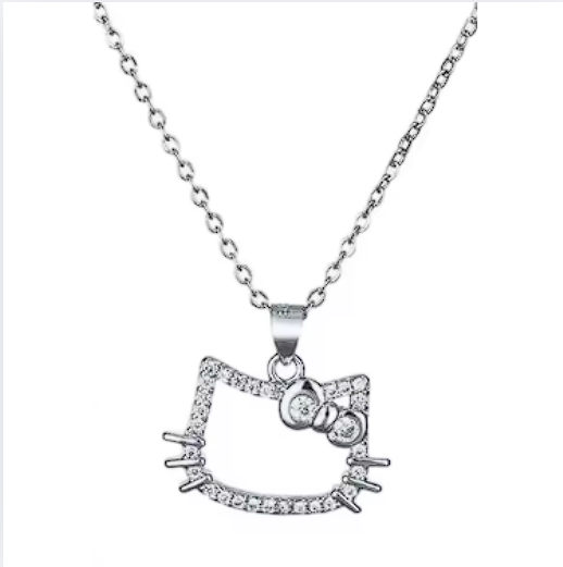 Collier Hello Kitty – Pendentif orné de pierres fines