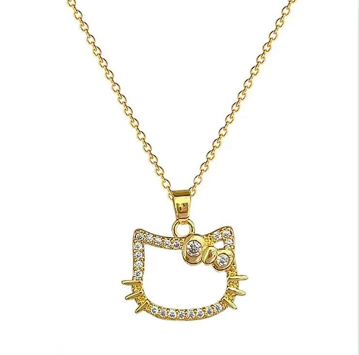 Collier Hello Kitty – Pendentif orné de pierres fines