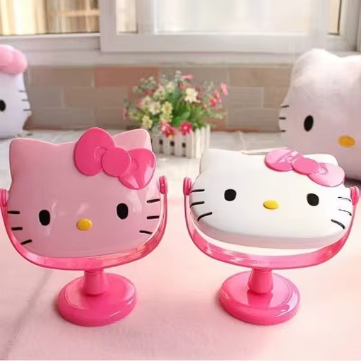 Miroir maquillage Hello Kitty – Compact et rotatif