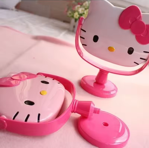 Miroir maquillage Hello Kitty – Compact et rotatif