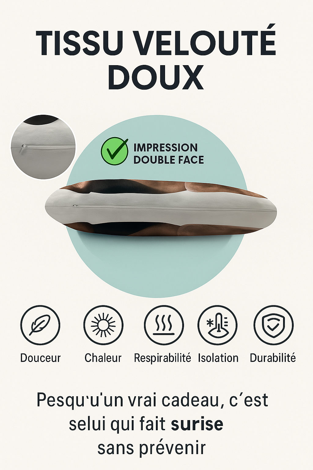 Peluche personnalisée avec photo “I Love You” – Cadeau drôle et plein d’amour