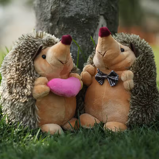 Peluche hérisson amoureux – Édition Saint Valentin