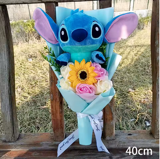 Bouquet de fleurs éternelles Stitch