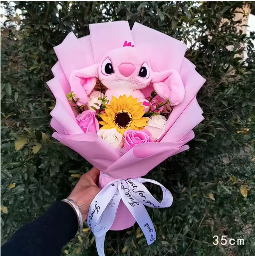 Bouquet de fleurs éternelles Stitch